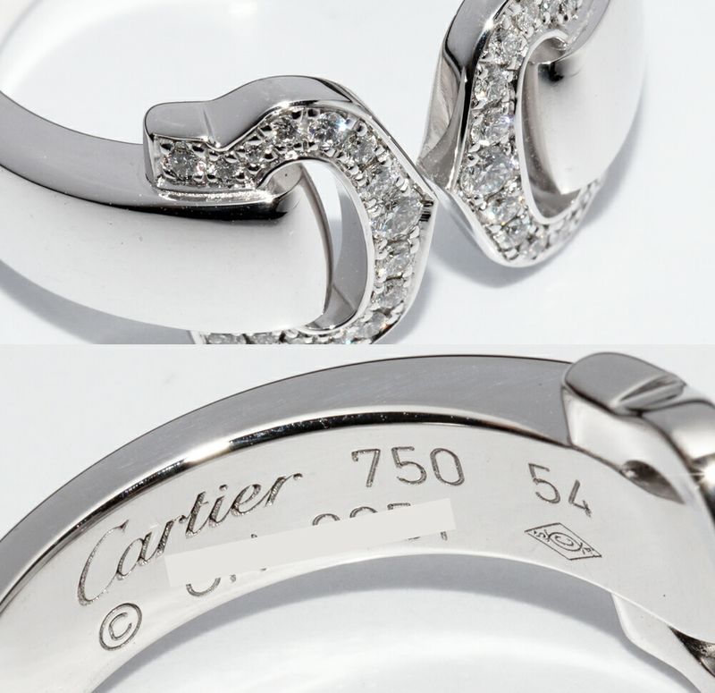 Cartier Ring 18K White Gold Diamond 30p(015ct) 2C Bouclece Ring B40710