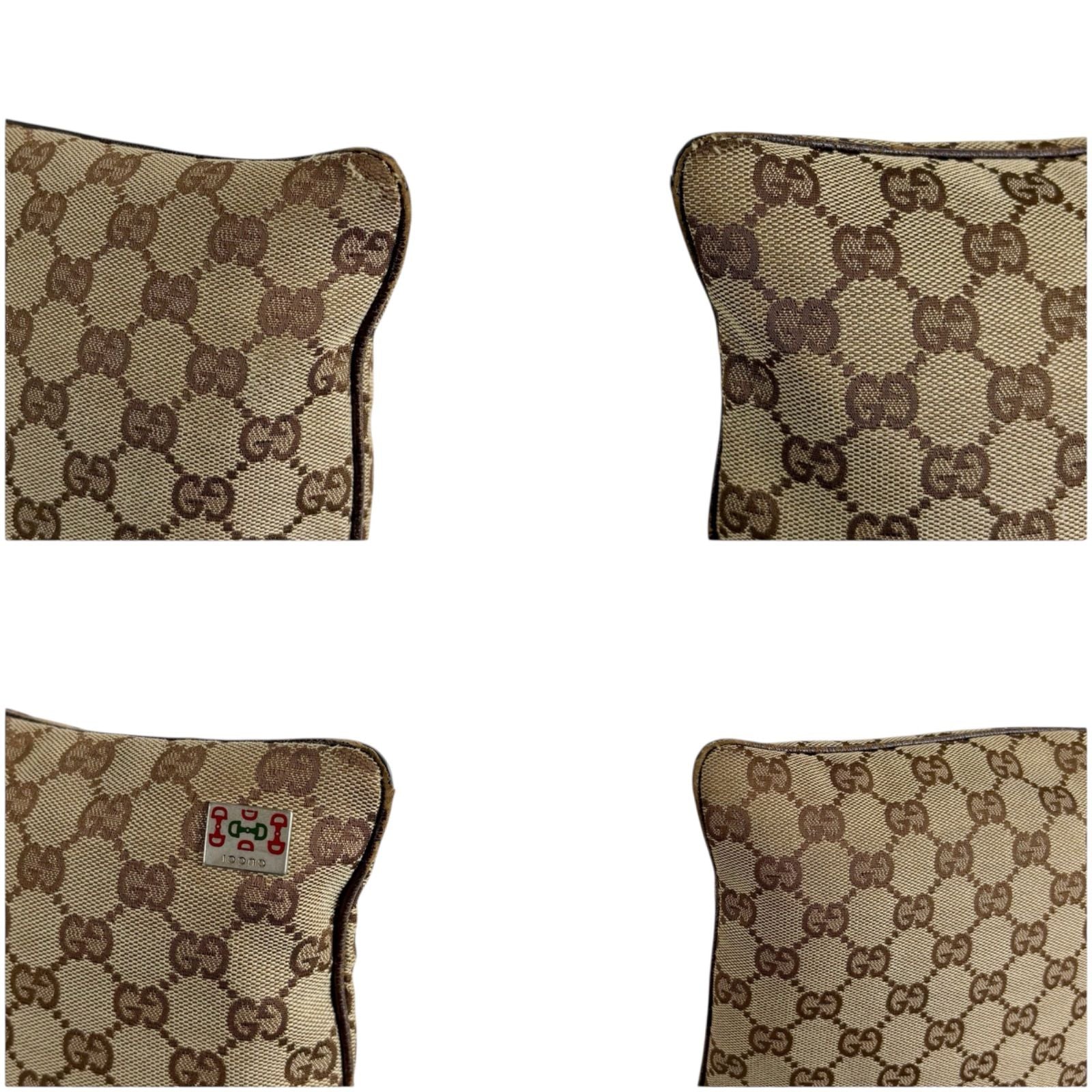 Gucci Shoulder Bag Sherry Line Gg Canvas Brown Tricolor Crossbody Bag