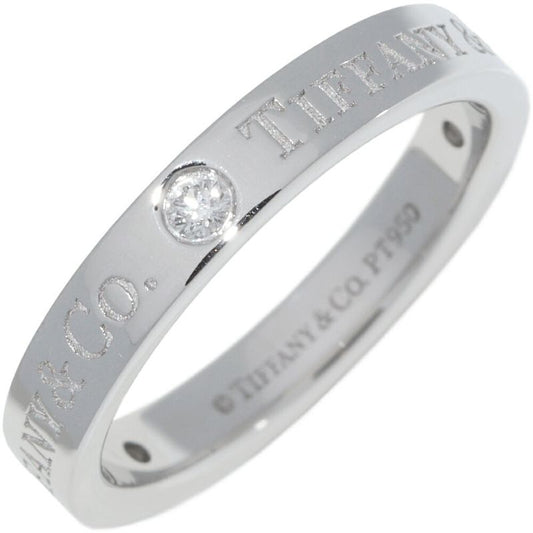 Tiffany & Co Ring Pt950 Diamond 3P (007ct) T&CO Band Ring With Flat Band Ring