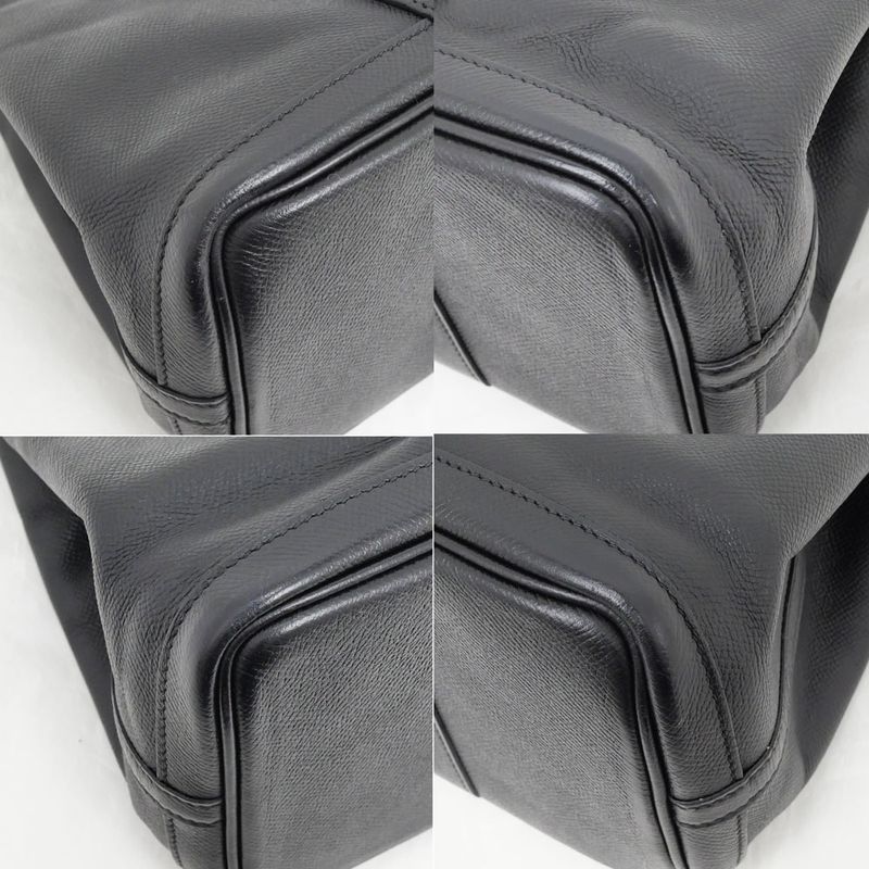 Hermes Garden Party T PM 30 Black Epson T Engraved Leather Hand Tote Bag