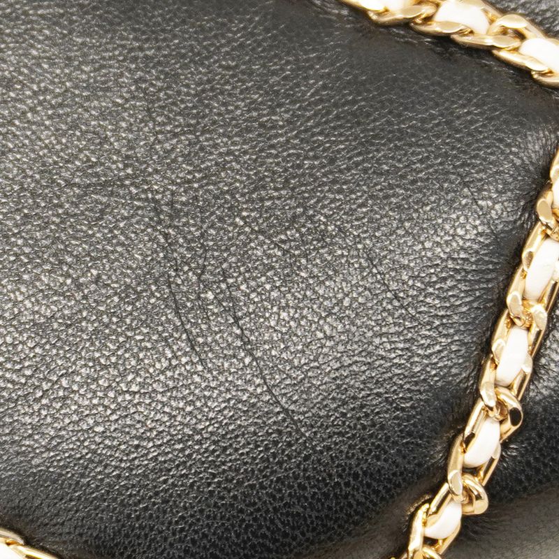 Chanel Shoulder Bag Matelasse Lambskin Black Chien Pan Gold Hardware Women