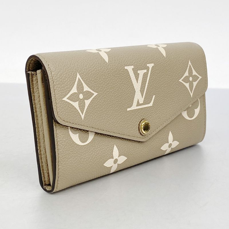 Louis Vuitton Long Wallet Monogram/empreinte Bicolor Portefeuille Sarah M81049