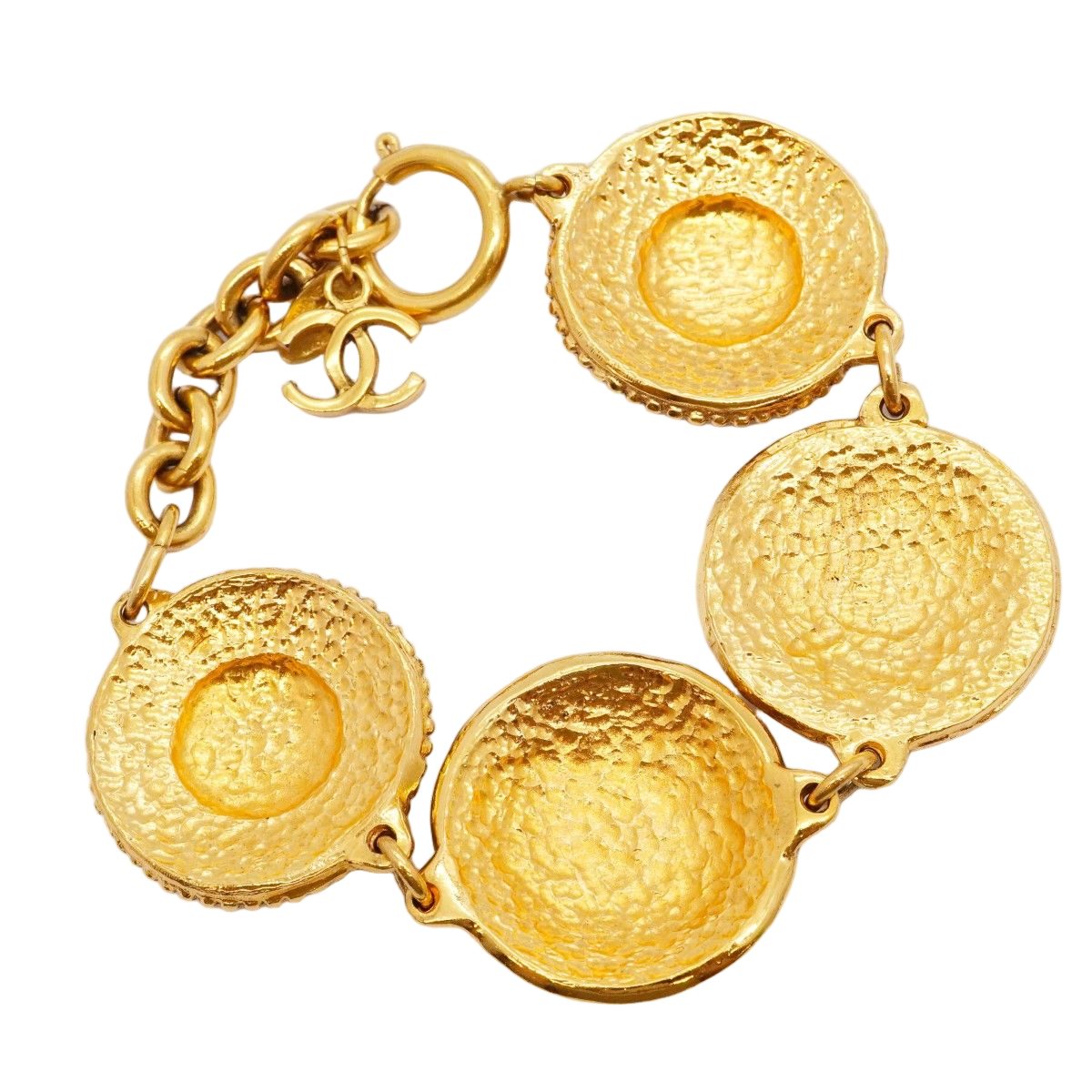 Chanel Bracelet Vintage CC Logo Cambon Gold Plated — view 2