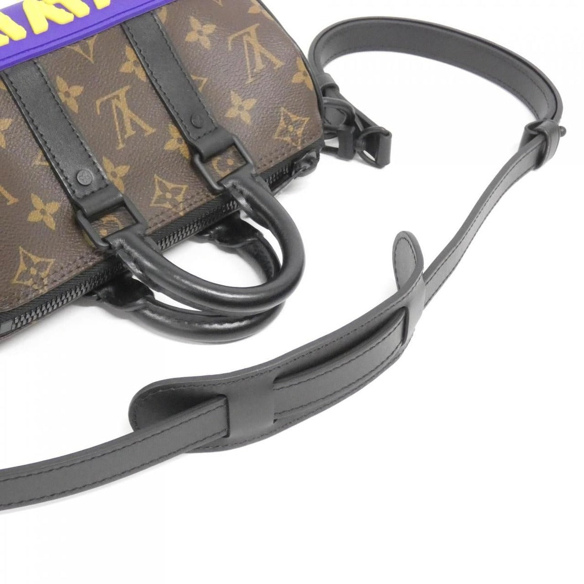 Louis Vuitton Monogram Keepall XS Boston Bag Brown Marron Black — view 4