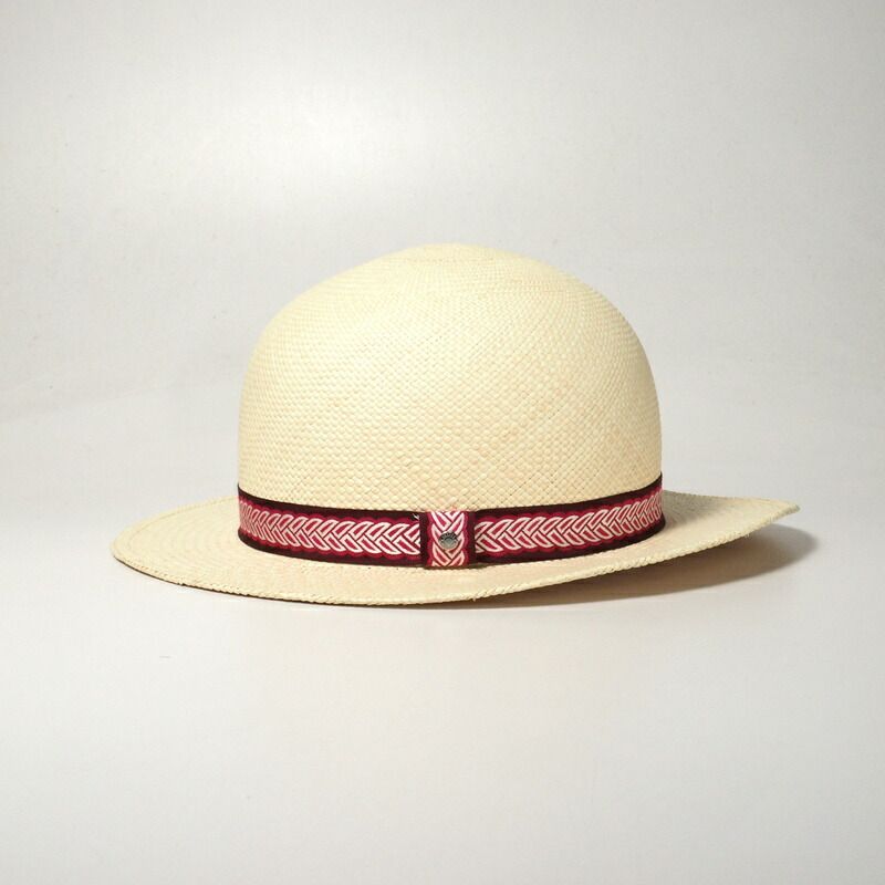 2022Hermes Greta Hat Size 58 Straw Hat <stirrup Illusion> Woven Band Serie