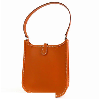 Hermes Evelyne TPM Cognac Silver Epsom Shoulder Bag — view 2