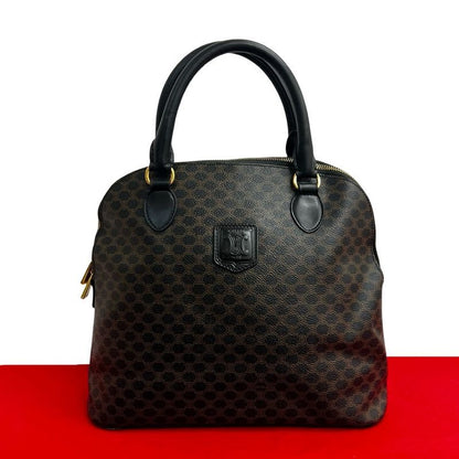 Celine Vintage Macadam Blason Logo Pattern Leather