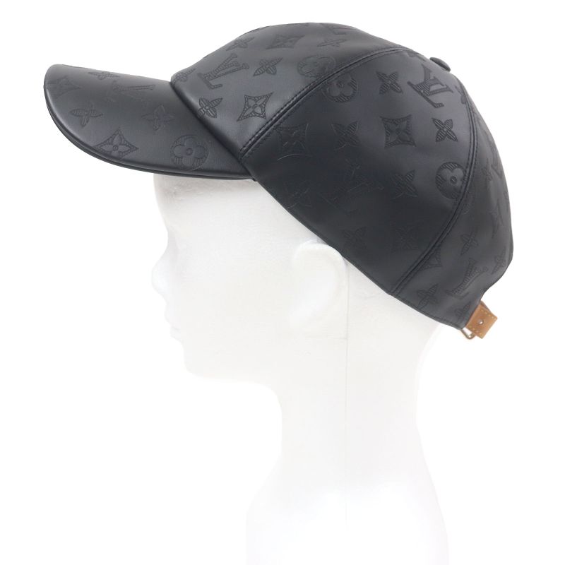 Louis Vuitton 2021 M76985 Cap Monogram Shadow Cowhide All Leather Baseball Cap