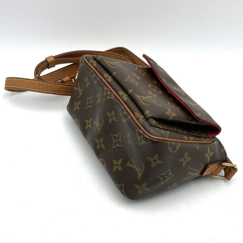 Louis Vuitton Vivacite PM M51165 Shoulder Bag Monogram Canvas Brown Ladies