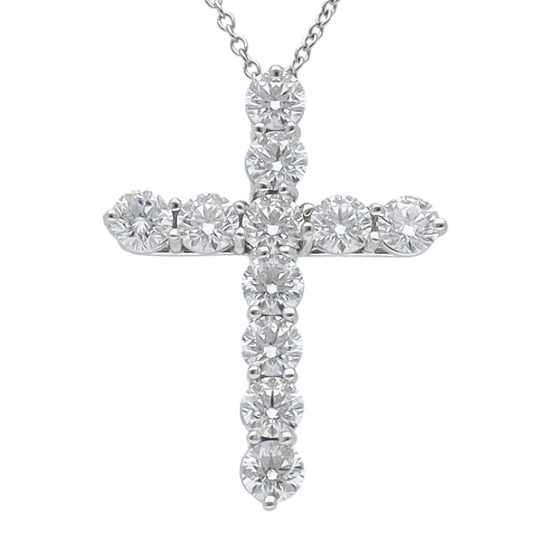 Tiffany & Co Large Cross Diamond Necklace