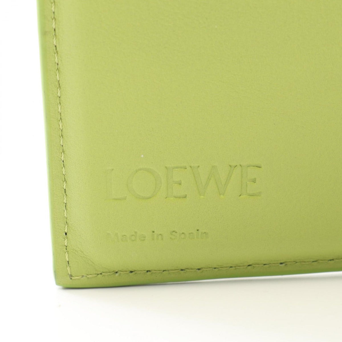 Loewe Trifold Wallet Anagram Apple Green Leather — view 5