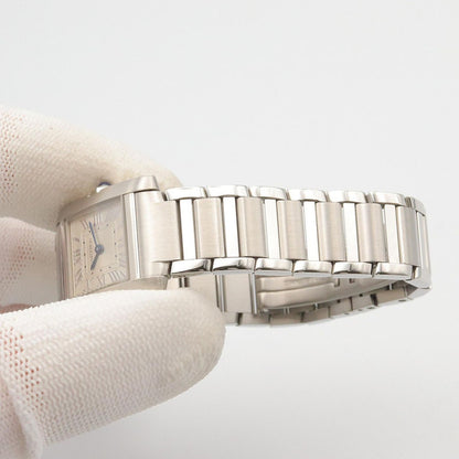 Cartier Watch Tank Francaise SM Silver Stainless Steel — view 7