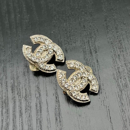 Chanel Earrings Line Stone Gold — view 3