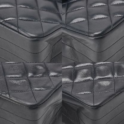 Chanel Mini Matelasse Turnlock Design Flap Chain Shoulder Bag Lamb Skin Navy