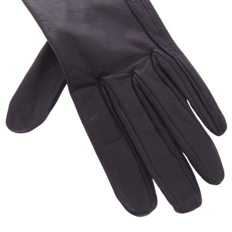 Hermes Hhardware Gloves Goth Leather Purple 0488 Hermes