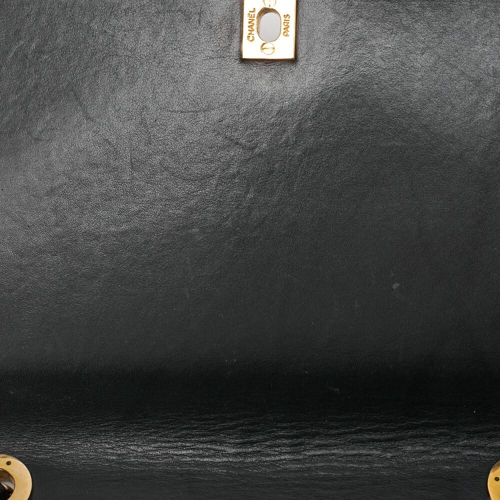 Chanel Shoulder Bag Decacoco Turnlock Matelasse Black Gold Hardware Brand [no