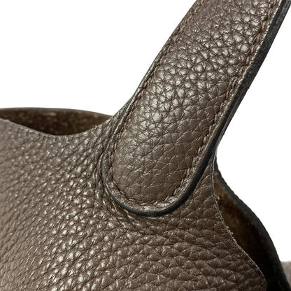 Hermes Handbag Picotin Lock PM Dark Brown Silver Hardware