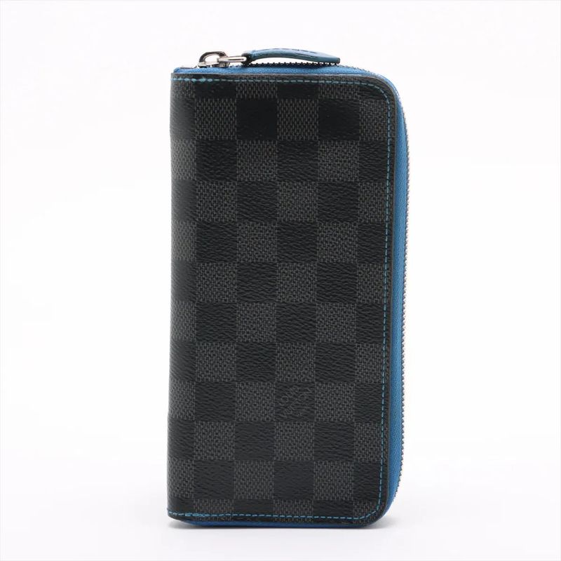 Louis Vuitton Damier Graphite Portefeuille Vasco N64031 Leather Long Wallet