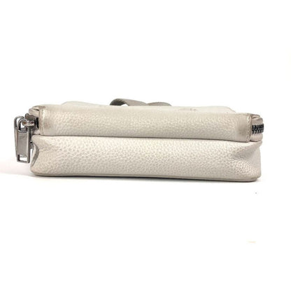 DIOR Shoulder Bag Logo Leather Ivory