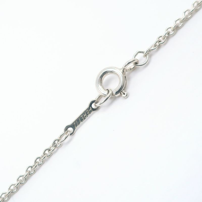 Tiffany & Co Double Loop Elsa Peretti 925 Silver Ladies 8.2g Necklace