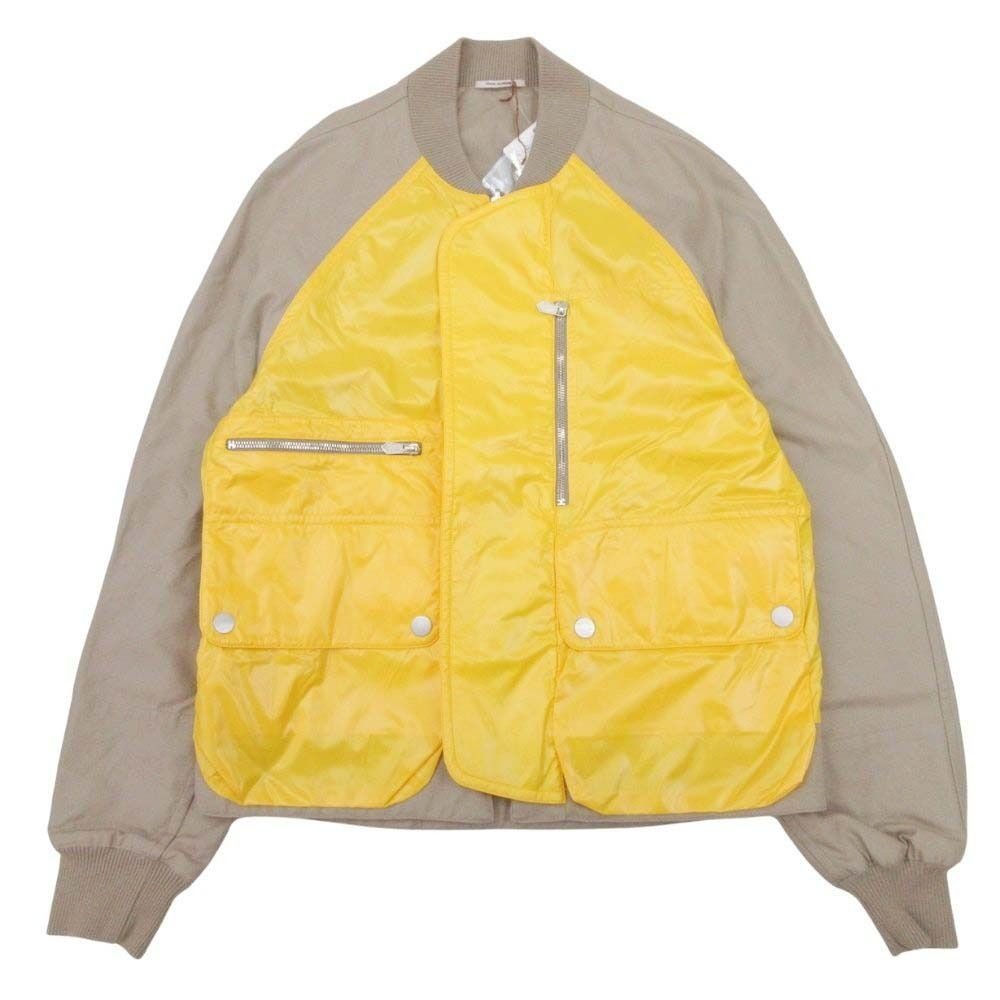 Hermes Reversible Swing Top Cotton Twill Nylon Trim 48 Beige Yellow