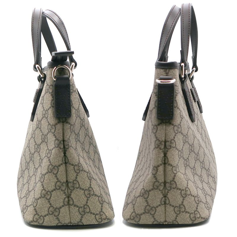 Gucci Tote Bag GG Supreme 429019.486628 Beige Brown Silver Hardware
