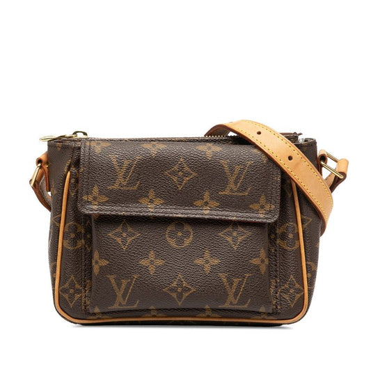 Louis Vuitton Monogram Vivacite PM Crossbody Shoulder Bag M51165 Brown PVC