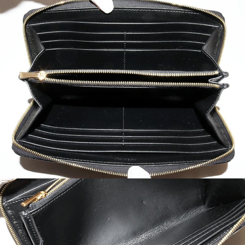 Celine Round Zipper Long Wallet With Change Pocket Ccharm Large Zipped Wallet