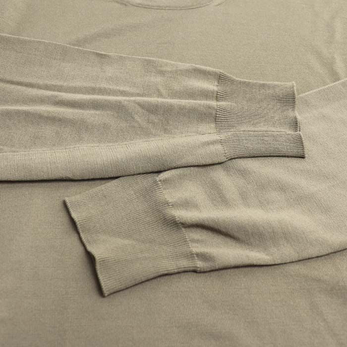 Hermes Long Sleeve Crew Neck Knit Grey M Men's Preowned