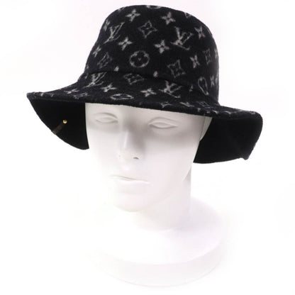 Louis Vuitton 2020 M76743 Bob Carry On Hat 100% Wool Monogram Hat Black M Made