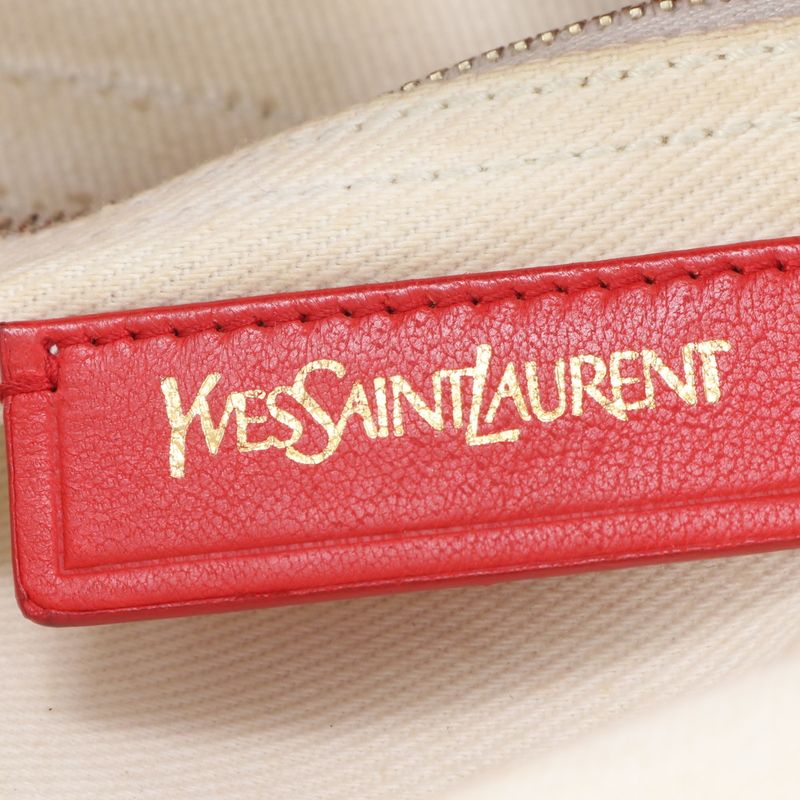 YSL Yves Saint Laurent Muse To Leather Tote Bag Shoulder Hand Gold Hardware