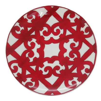 Hermes Gadarkivir 21 cm Tableware Ceramic Red Plate Dish 0378