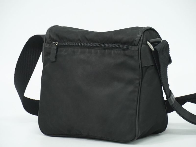 Authentic Prada Nylon Shoulder Bag Pochette Black Bag Pre-owned [follow-up