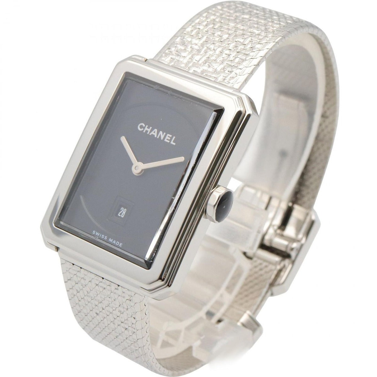 Chanel Watch Boyfriend Tweed Black Stainless Steel — view 2