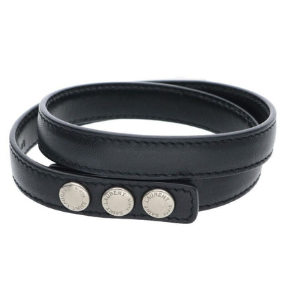 Saint Laurent Paris Studded Design Leather Bracelet Men's