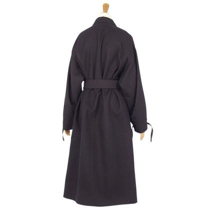 Hermes 22SS Long Coat Leather Belt Cashmere