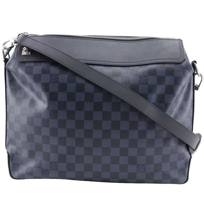 Louis Vuitton Greenwich Messenger N41348 X Damier Cobalt Black/navy Blue Men's