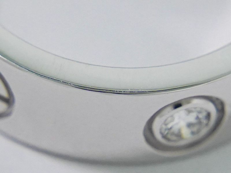 Authentic Cartier Love Diamond 3P 750 WG Ring 51 11 White Gold Accessories