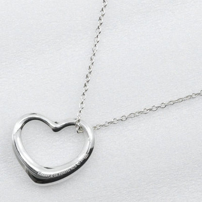 Tiffany & Co Open Heart Elsa Peretti 925 Silver Ladies 4.8g Necklace