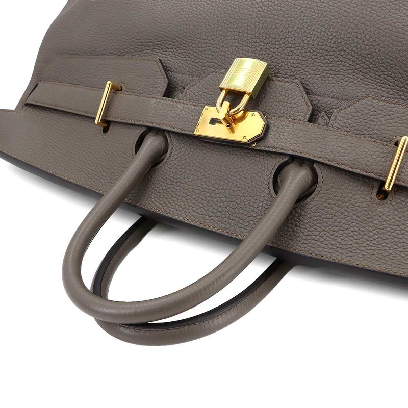 Hermes Haut  Courroies HAC 55 Personal SPO Togo Ethan Hand Bag Stamped D Gold