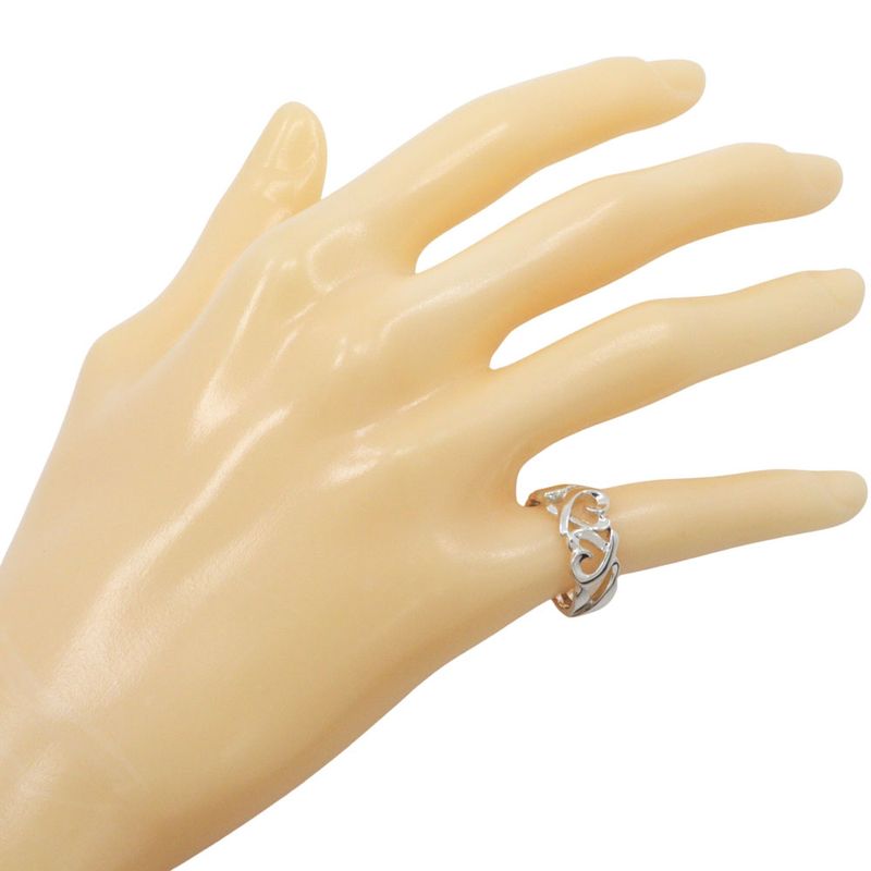 Tiffany & Co Triple Rubbing Heart Paloma Picasso Silver 925 Size 11.5 Ladies