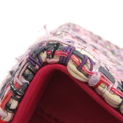 Christian Dior 2way Bag Lady Dior Medium Bag Tweed Pinkish Silver Hardware