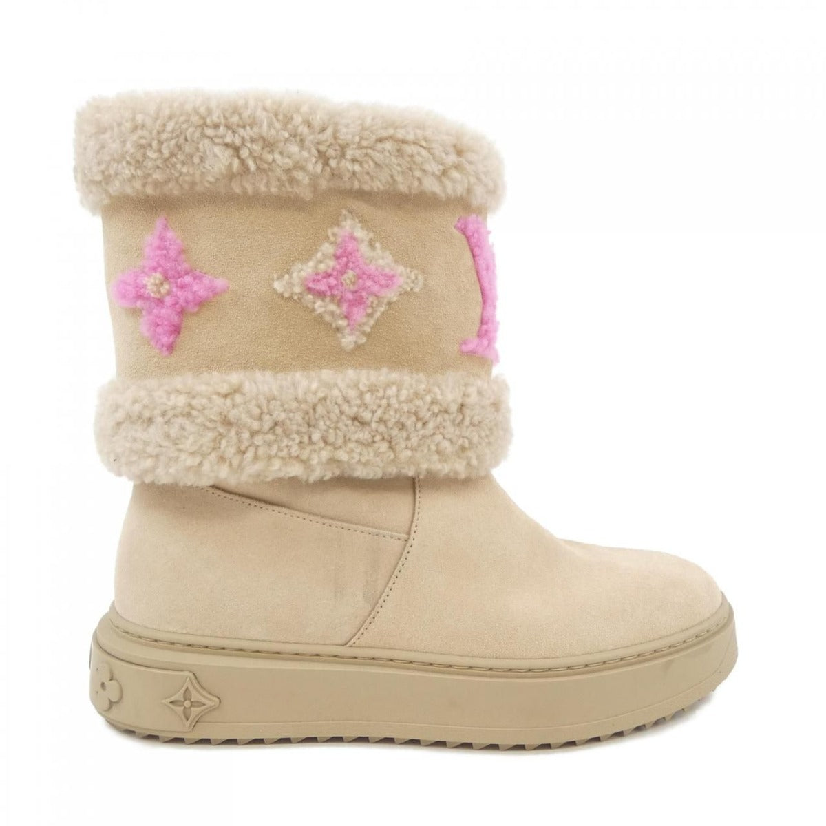 Louis Vuitton LV Initial Monogram Flower Snowdrop Line Boots