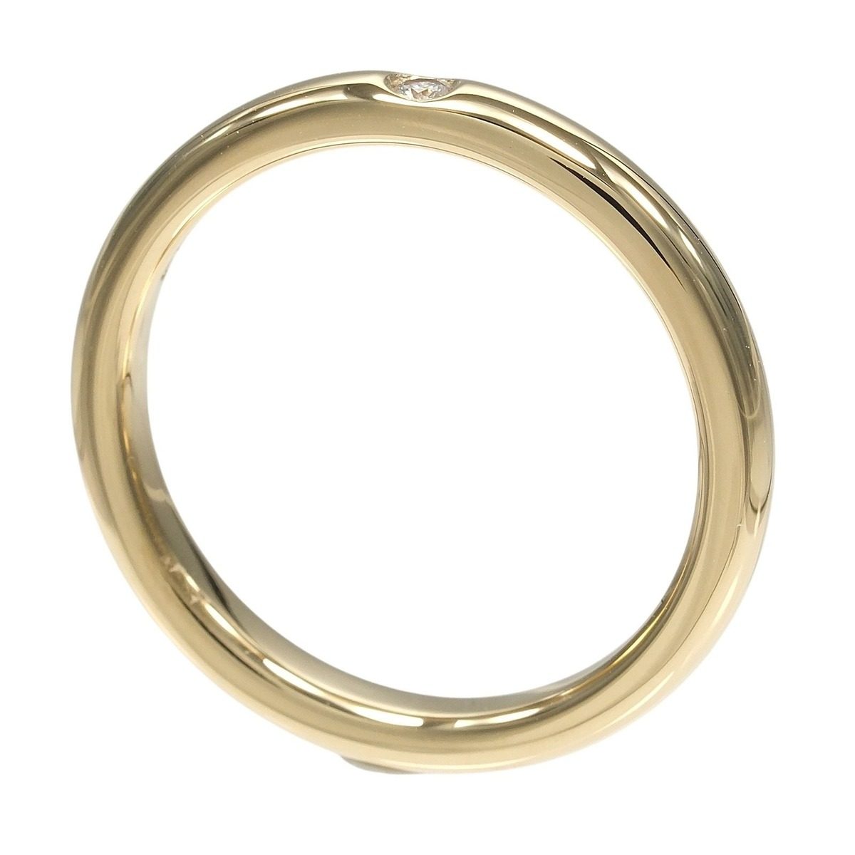 Tiffany & Co Stacking Band 18k Yellow Gold Diamond Ring — view 4