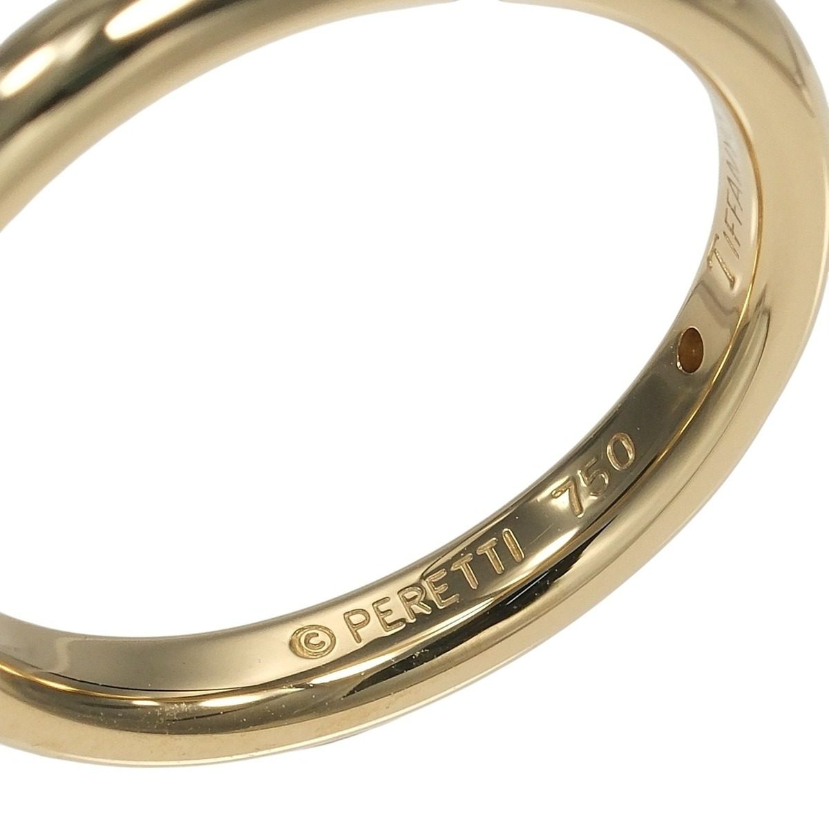 Tiffany & Co Stacking Band 18k Yellow Gold Diamond Ring — view 6