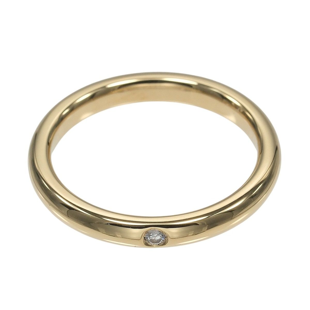 Tiffany & Co Stacking Band 18k Yellow Gold Diamond Ring — view 7
