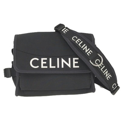Celine Messenger Body Cross Bag Shoulder Canvas Black dmt