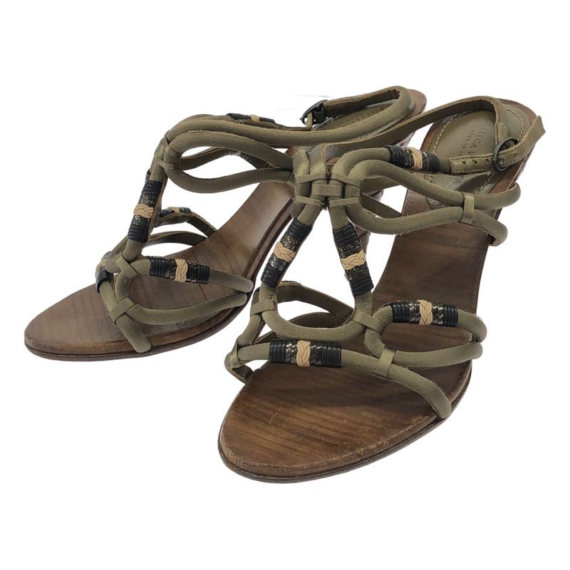 Bottega Veneta Strap Design Sandals Brown 36