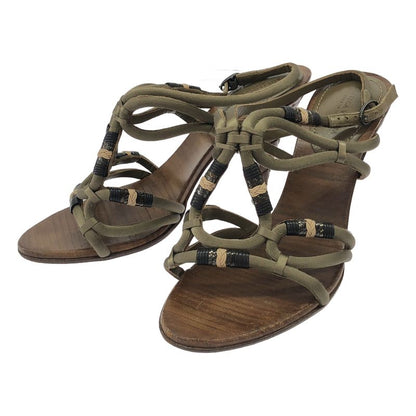 Bottega Veneta Strap Design Sandals Brown 36