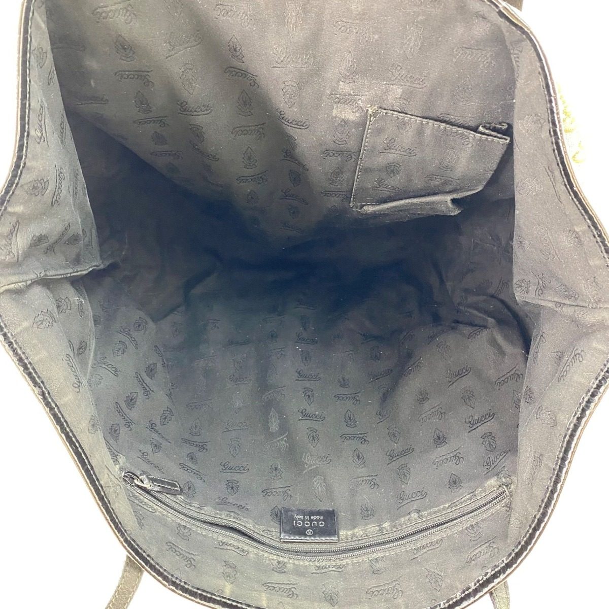 Gucci Shoulder Tote GG Canvas Black A4 Business Travel — view 6
